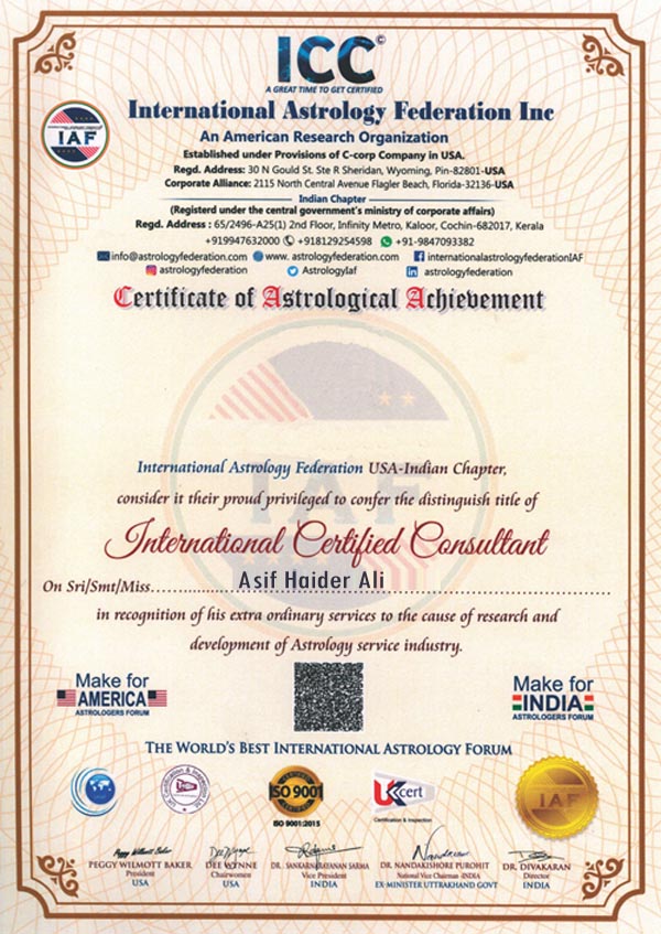 Asif Haider Ali award